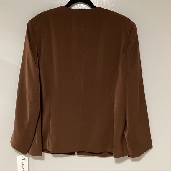 New franccesca Bellini jacket suit women 2 piece plus size 20 Momcore burgundy - Picture 4 of 10